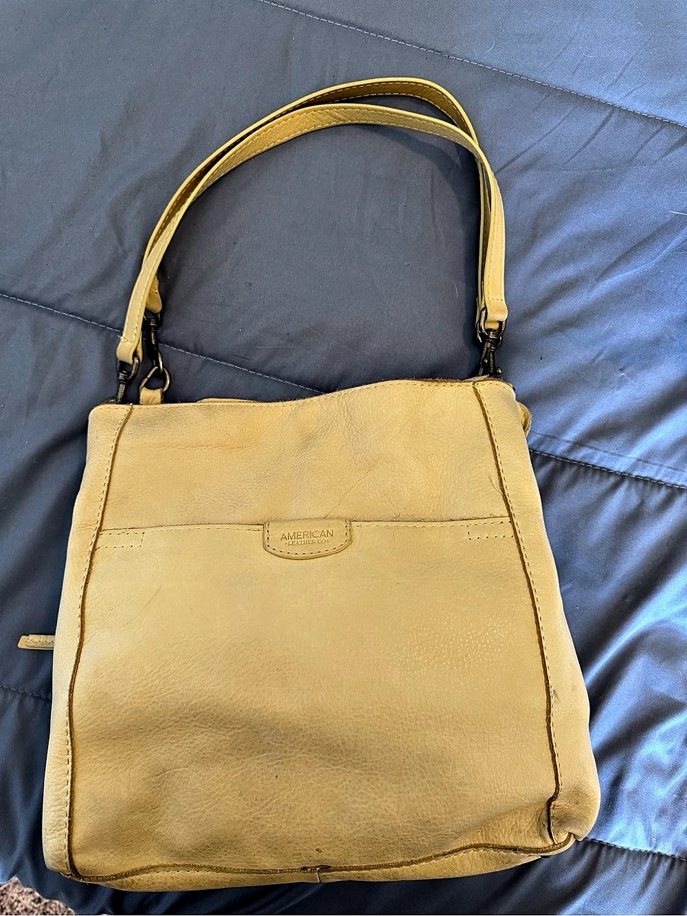 American Leather Shoulder Bag in Yellow